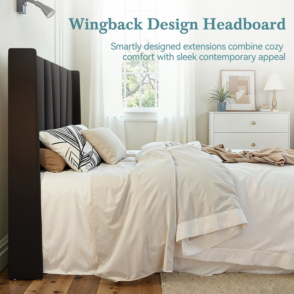 boho chic velvet bed frame geometric wingback - Temu