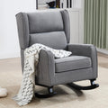 solid wood rocking chair 30 gentle rocking breathable fabric - Temu