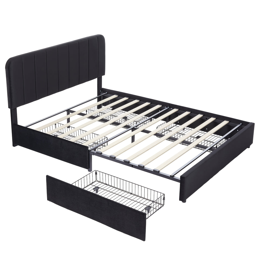 twin full queen king size upholstered bed frame drawers - Temu