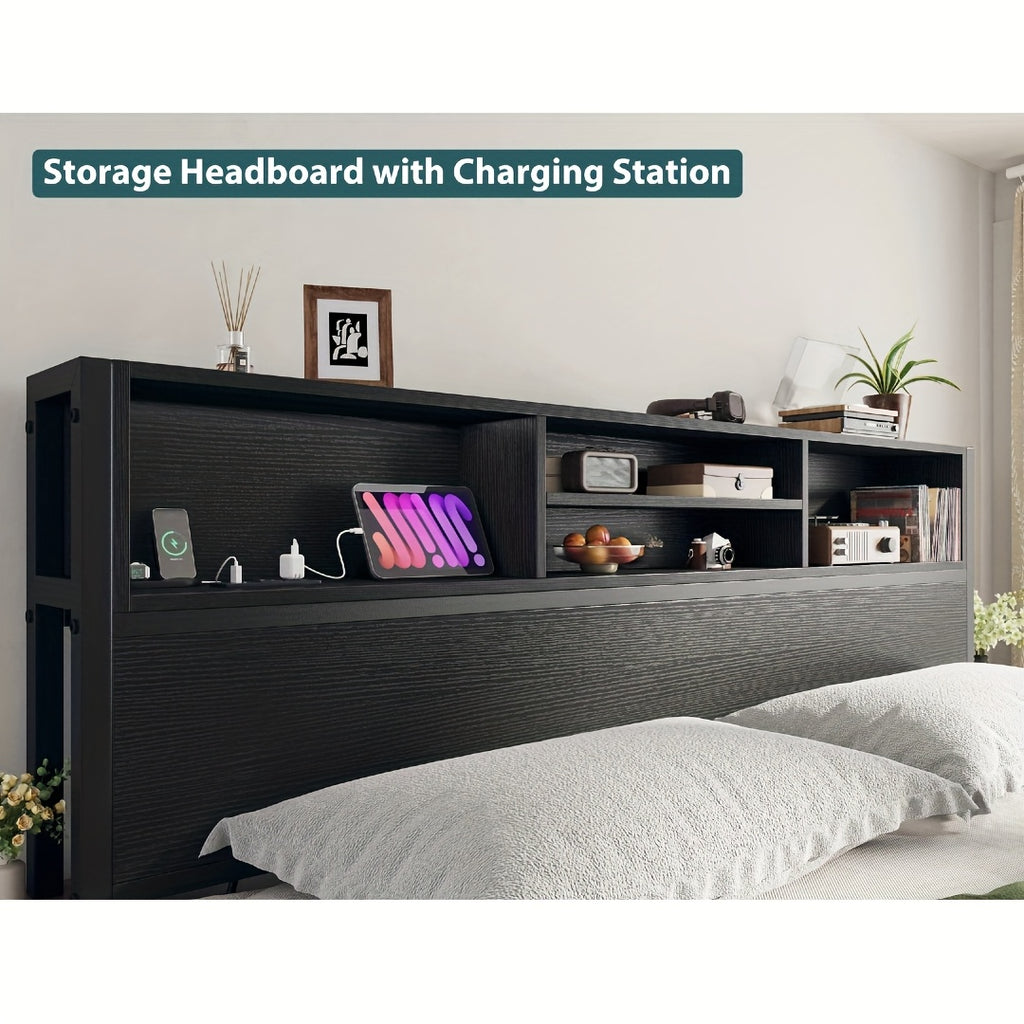 queen king size bed   storage large drawers forbedroom - Temu