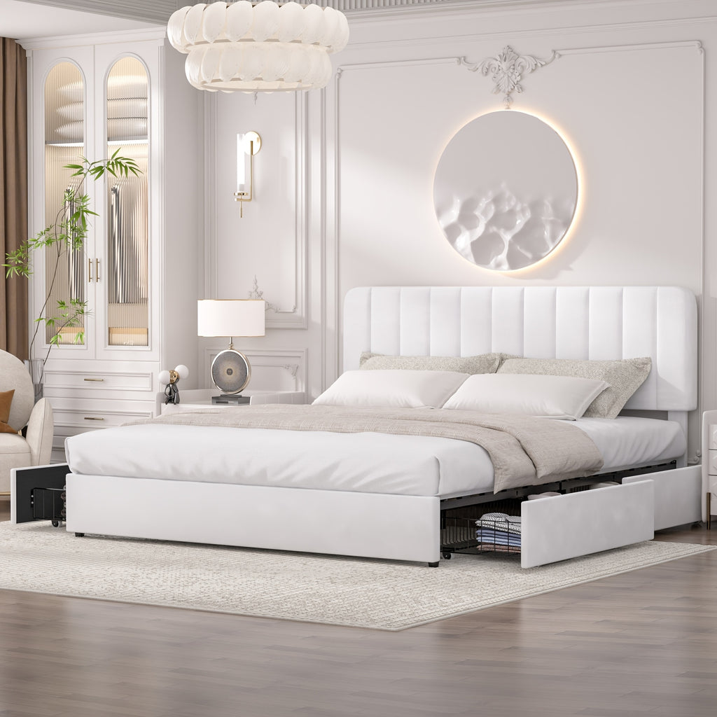 twin full queen king size upholstered bed frame drawers - Temu