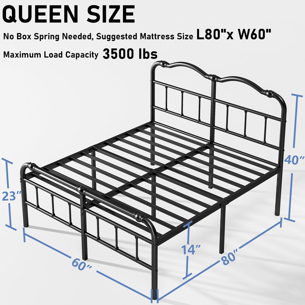 bed frame headboard footboard vintage style steel - Temu
