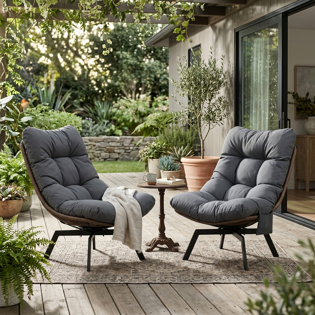 outdoor pe rattan swivel chair 360 degree wicker swivel - Temu