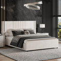 full queen king bed frame velvet upholstered platform - Temu