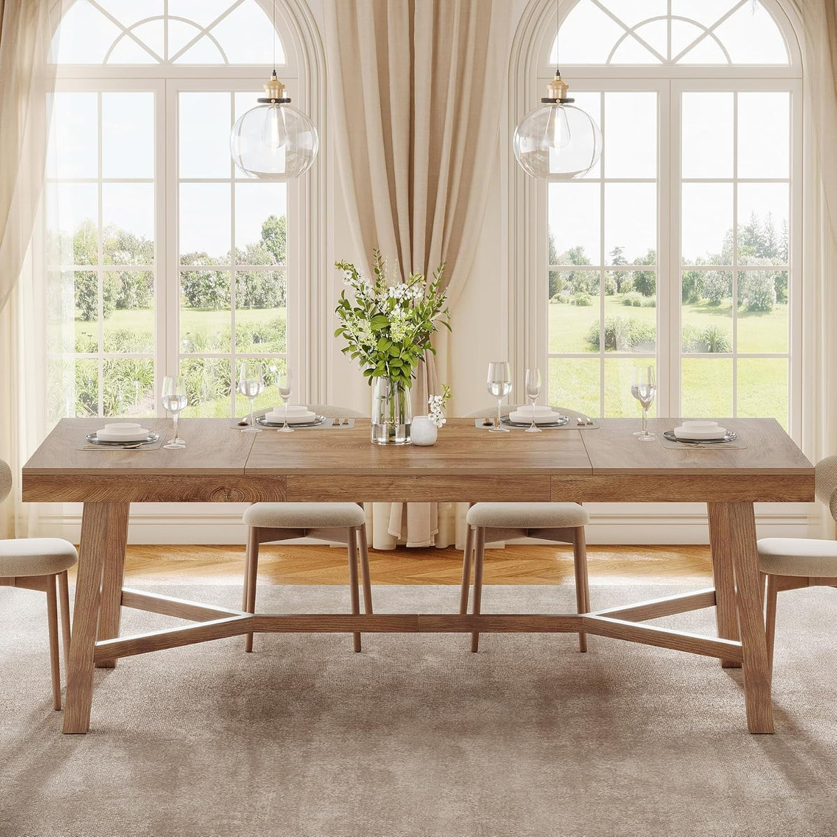 70 9 inch dining table 6 8 large farmhouse kitchen table - Temu