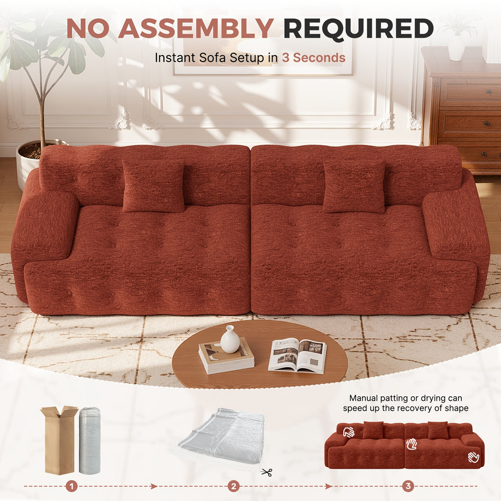 114 oversized 3 seater cloud couch modern boneless sofas - Temu