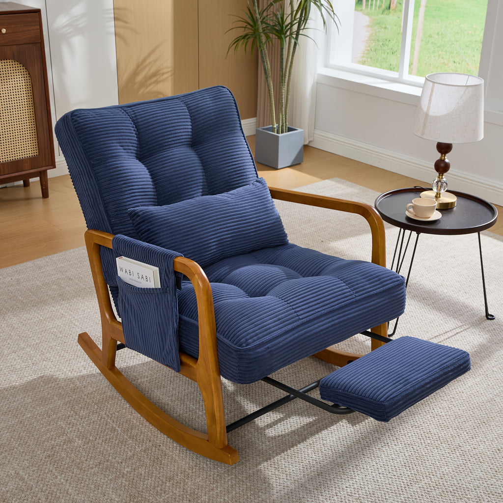 rocking accent chair   adjustable backrest corduroy - Temu
