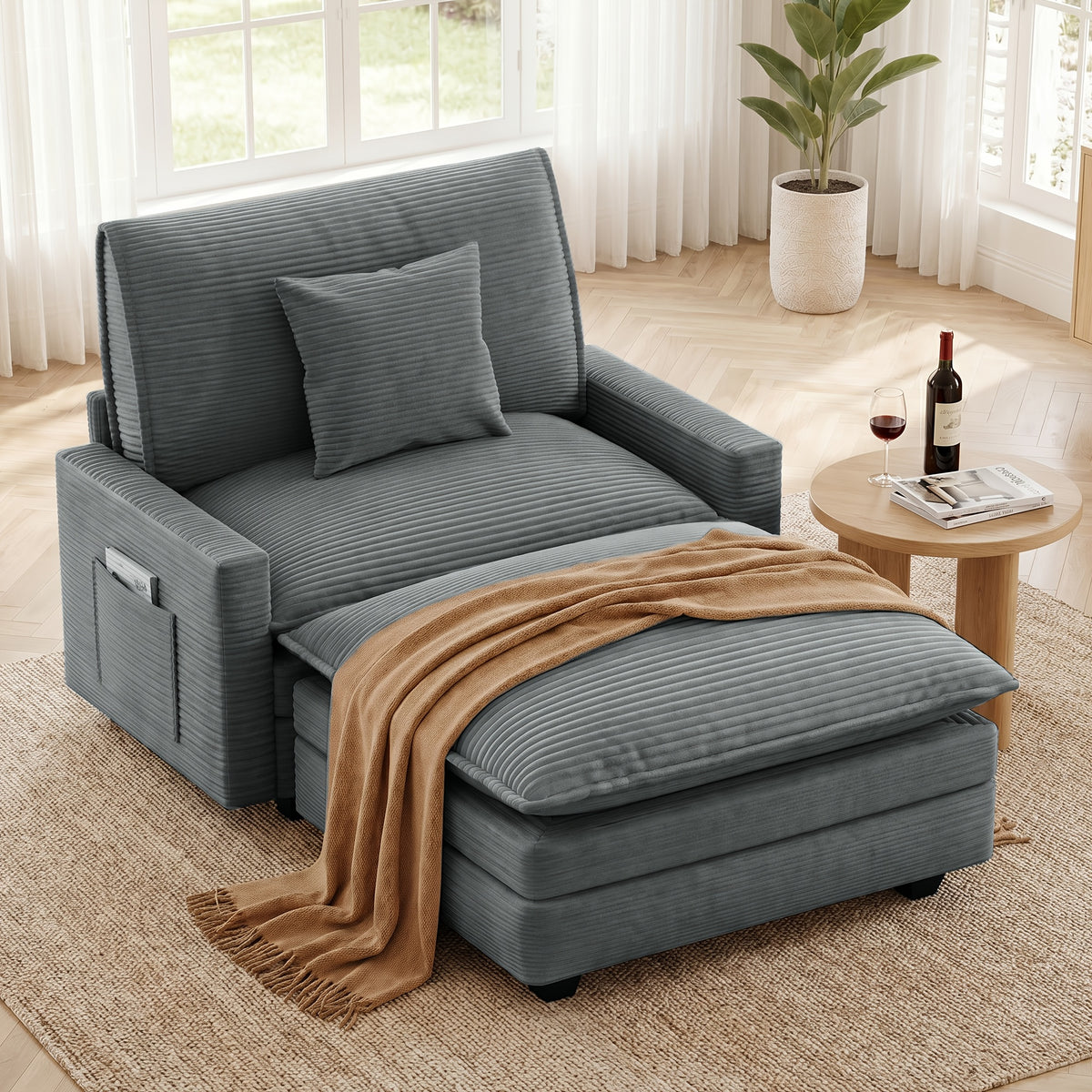 chair   storage pocket convertible single - Temu