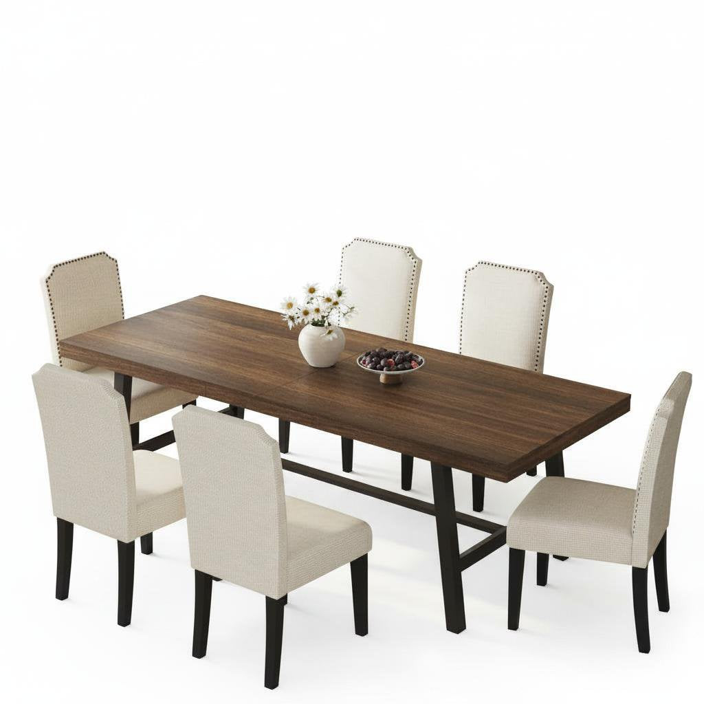 industrial dining table 6 8 86 6 large rectangular wooden - Temu