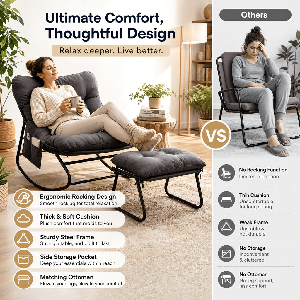 2 1pc lounge chair papasan rocking chair living room chairs - Temu