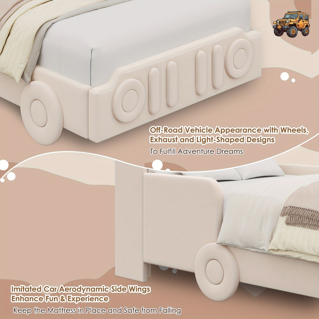 twin full queen upholstered bed frame led lights charging - Temu