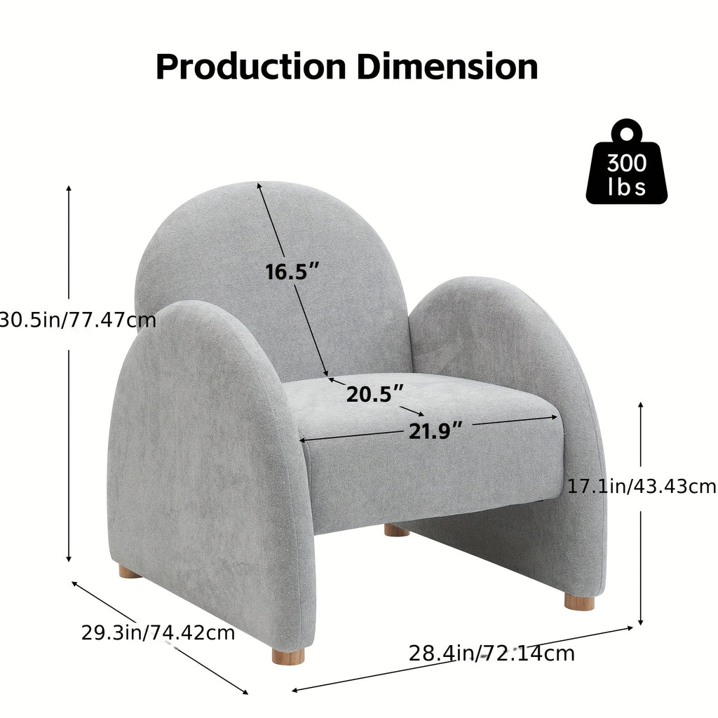 modern accent chair upholstered boucle arm single sofa comfy - Temu
