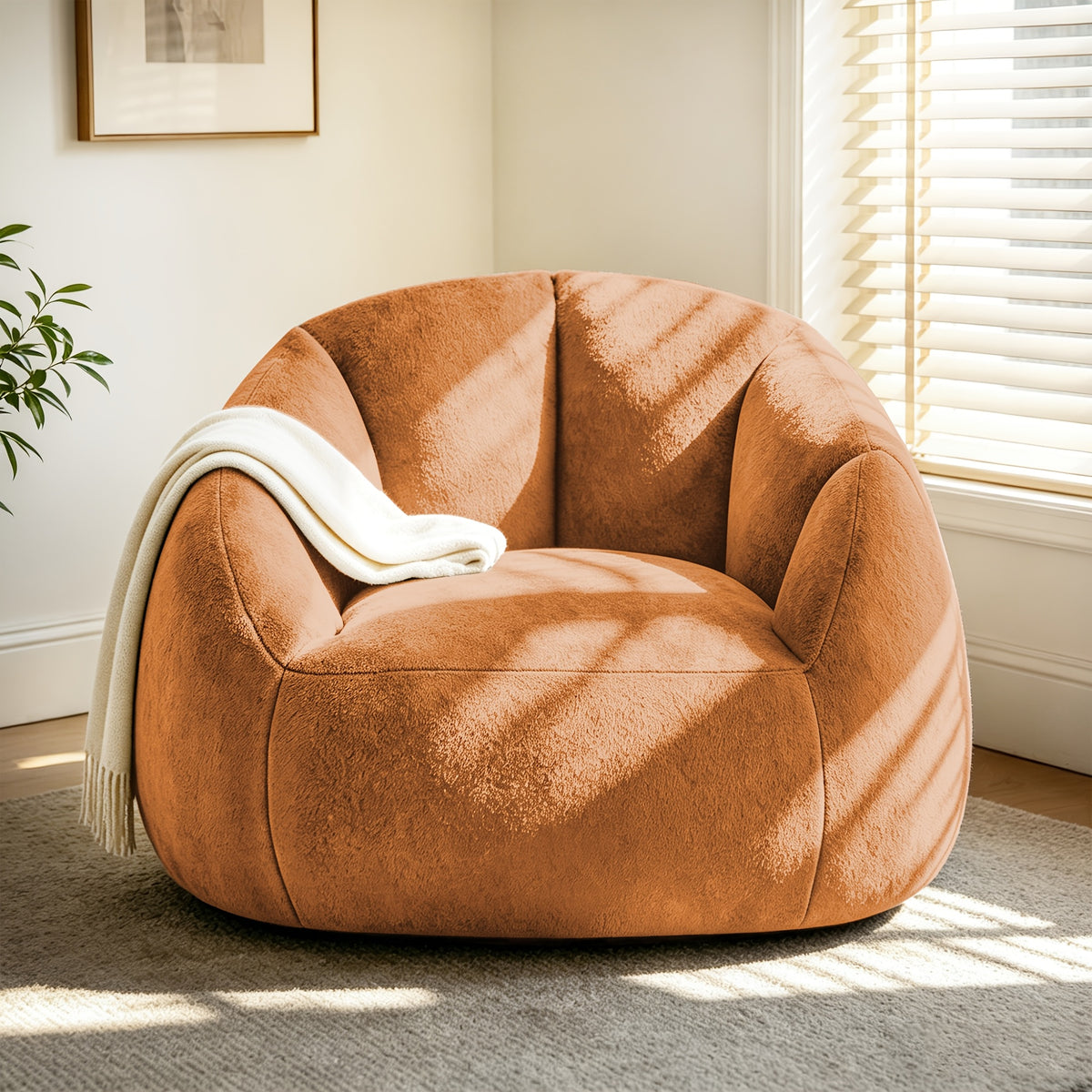 47 2 large shell style corduroy bean bag lounge chair   - Temu