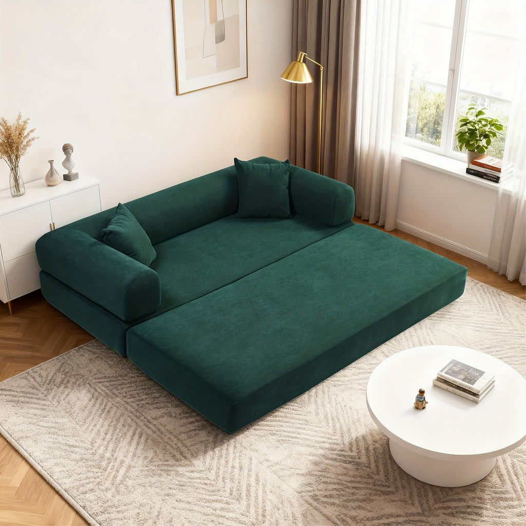 80 convertible sofa bed 3 in 1 corduroy folding pull couch - Temu