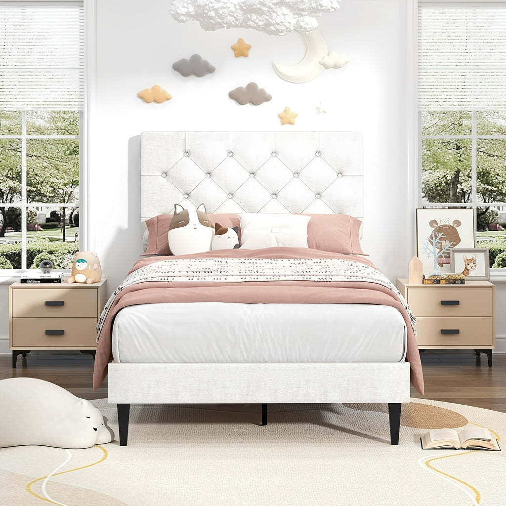 halloween twin full queen king bed frames upholstered - Temu