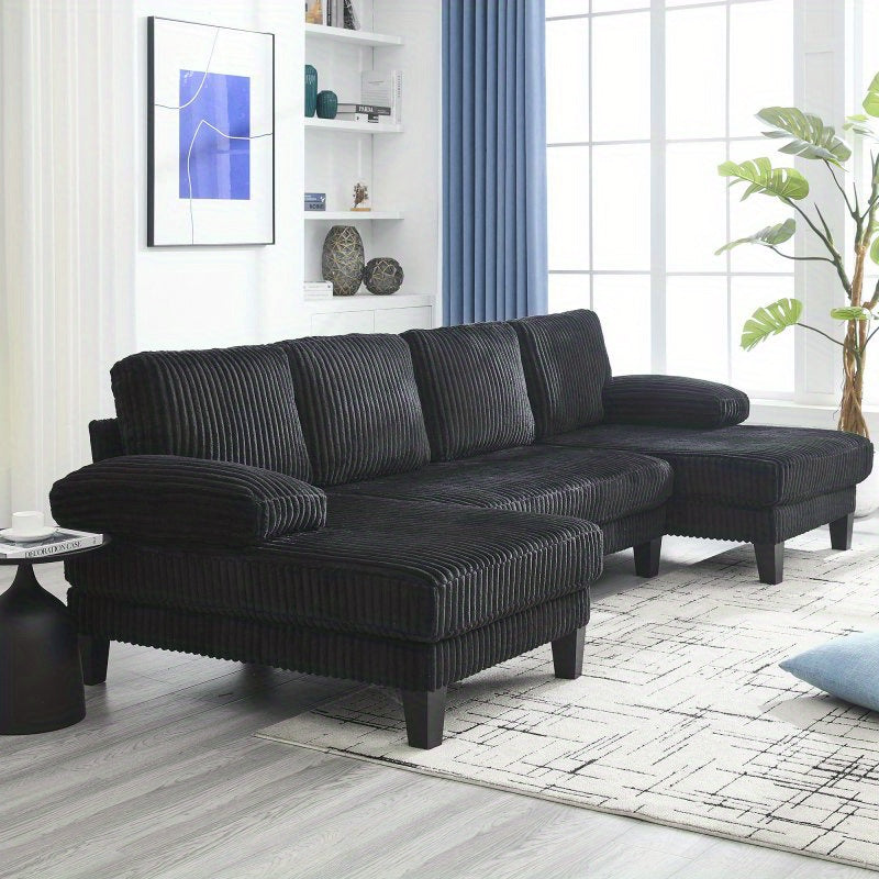 114 u shaped double chaise sofa oversized 4 seat couch deep - Temu