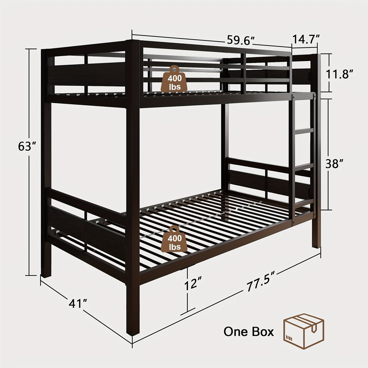 heavy duty metal bed ladder full length   bed - Temu