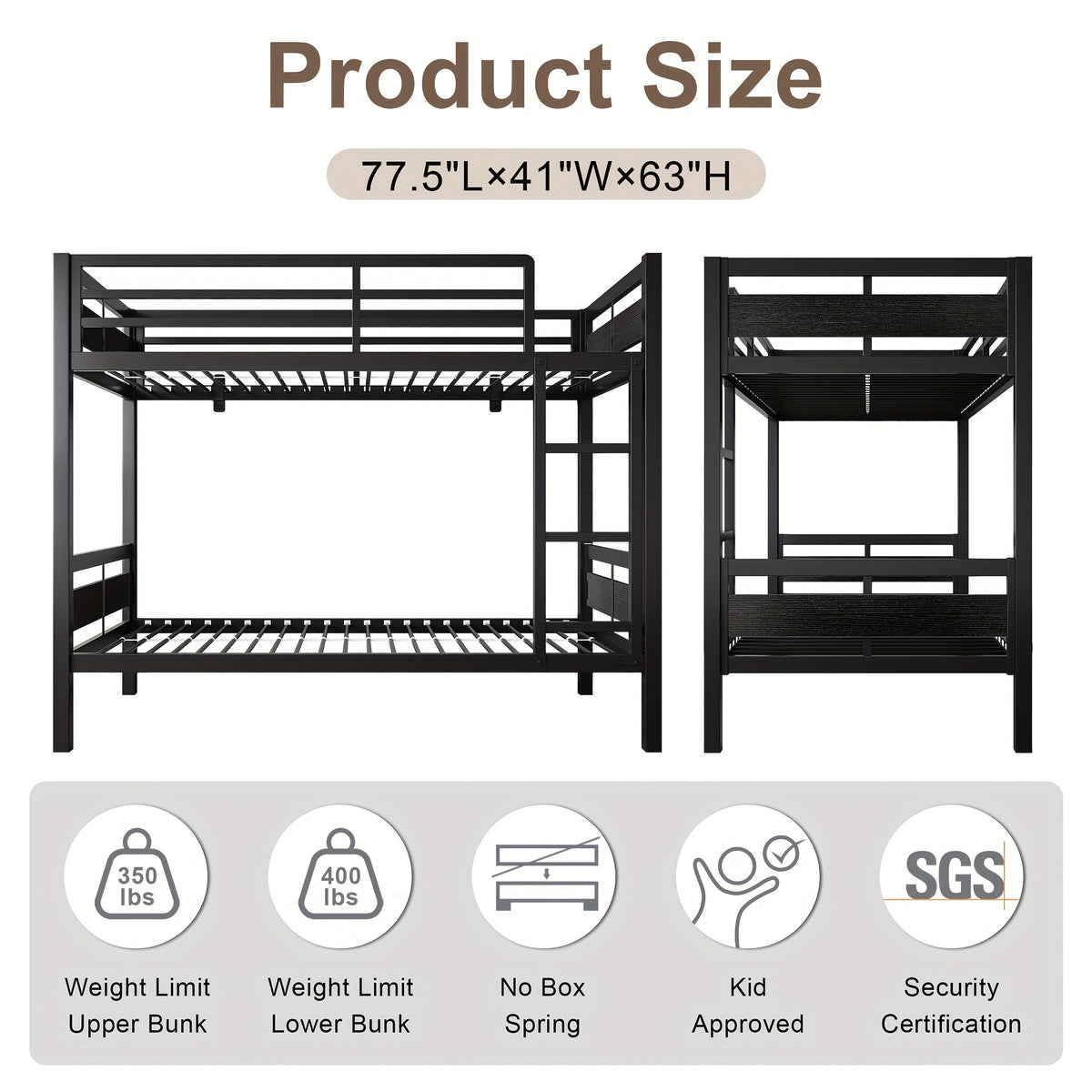 77 5 l heavy duty metal bed frame twin twin full twin bunk - Temu