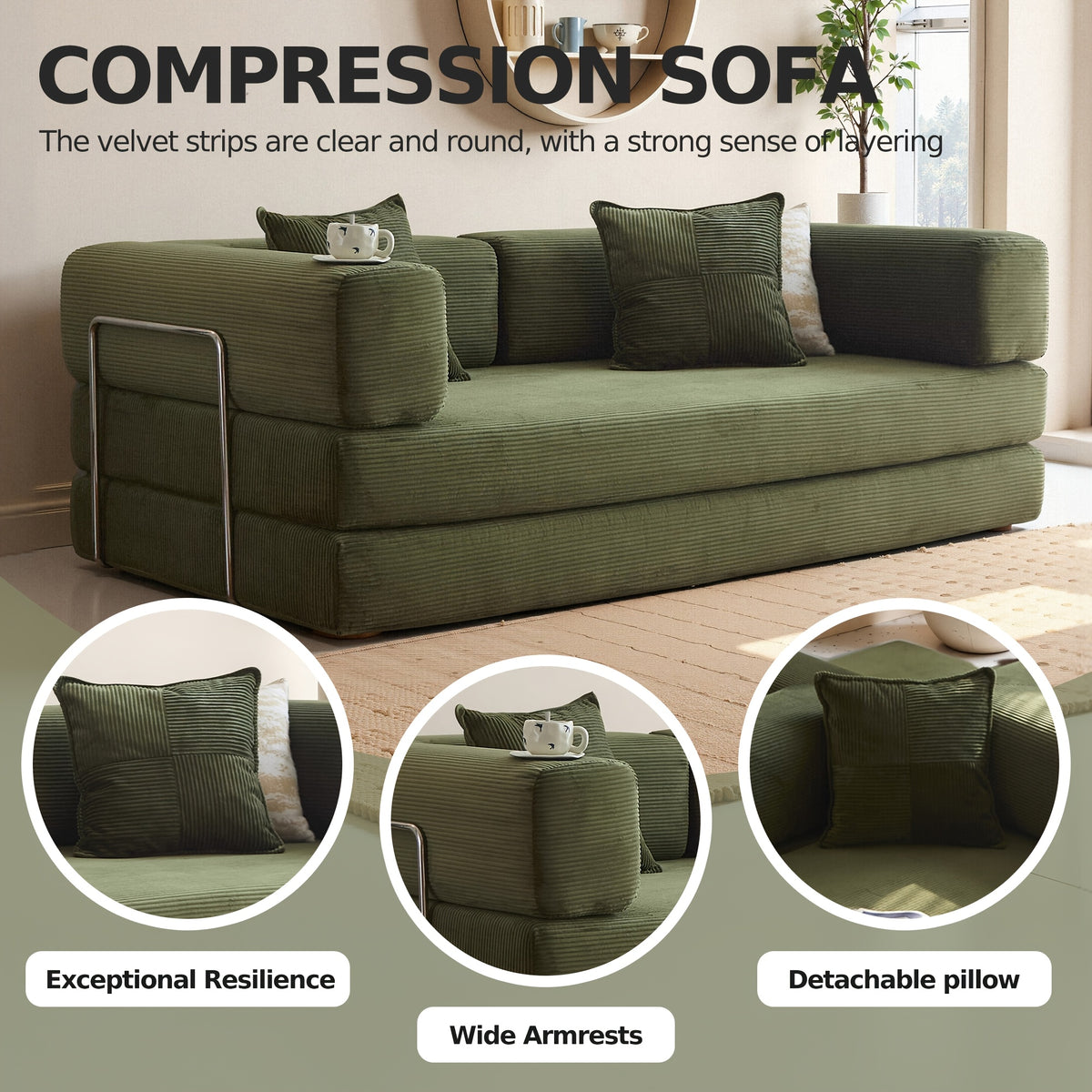 detachable armrest foldable mattress couch armless foldable - Temu
