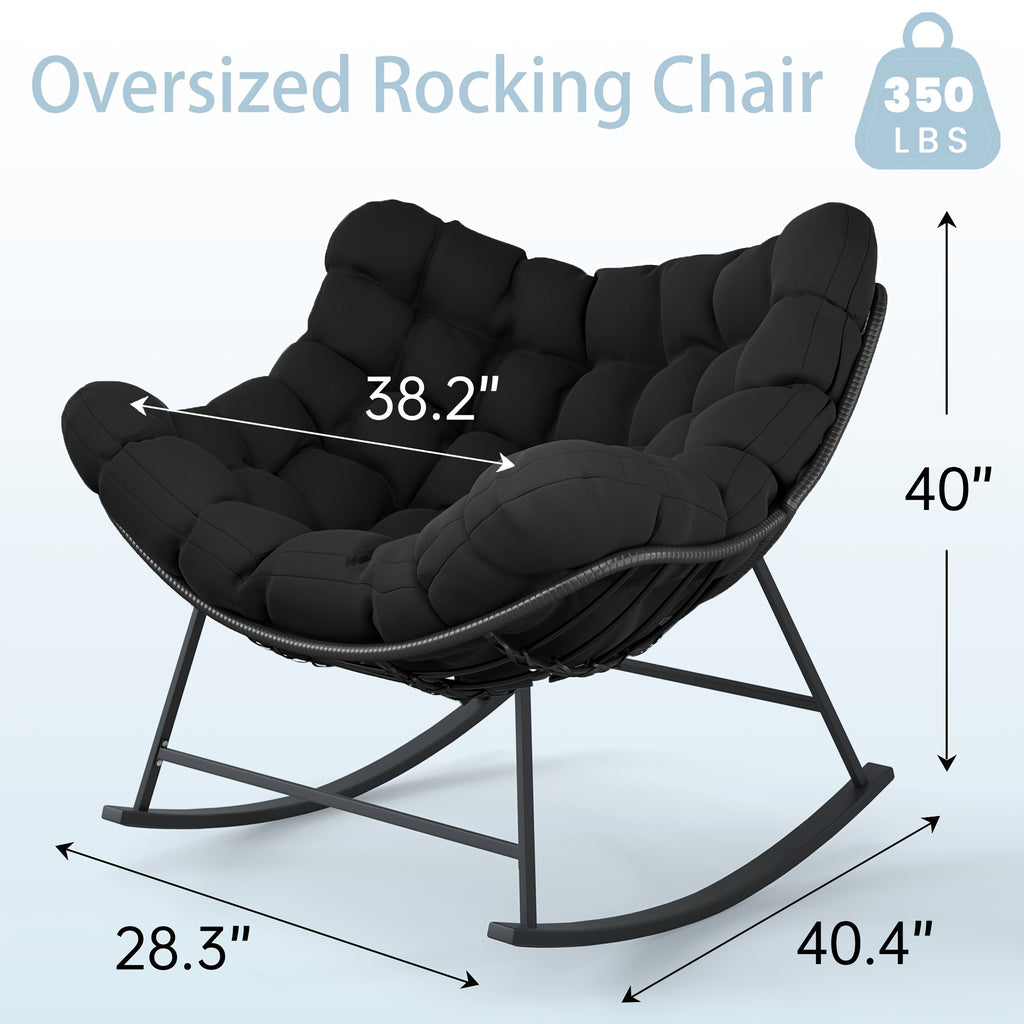 oversized comfy papasan rocking chair egg style - Temu
