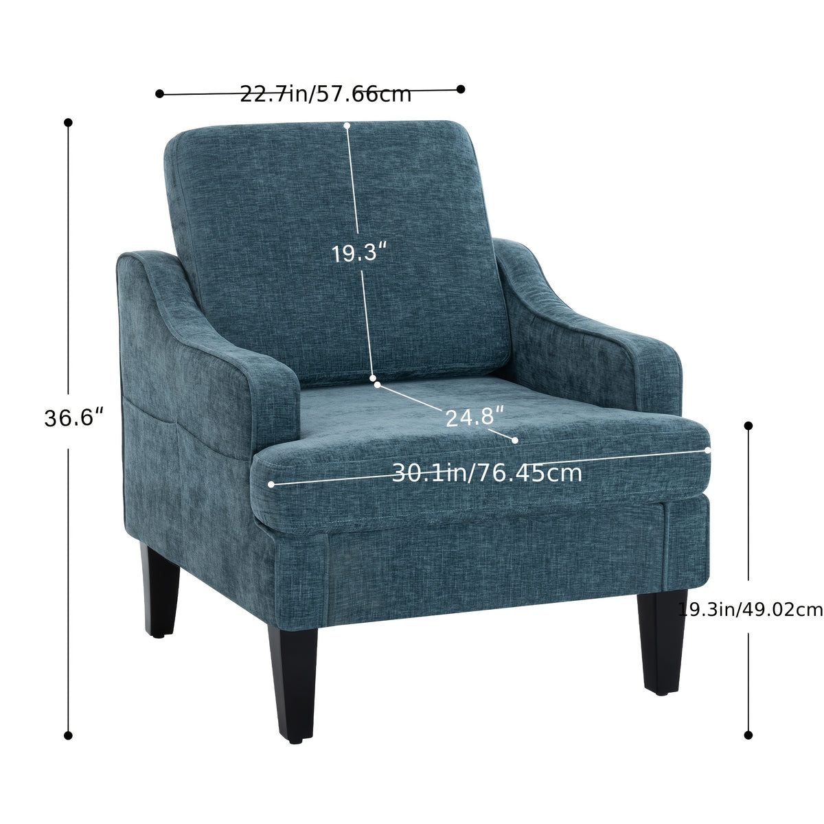 set 2 upholstered accent armchairs   chenille - Temu