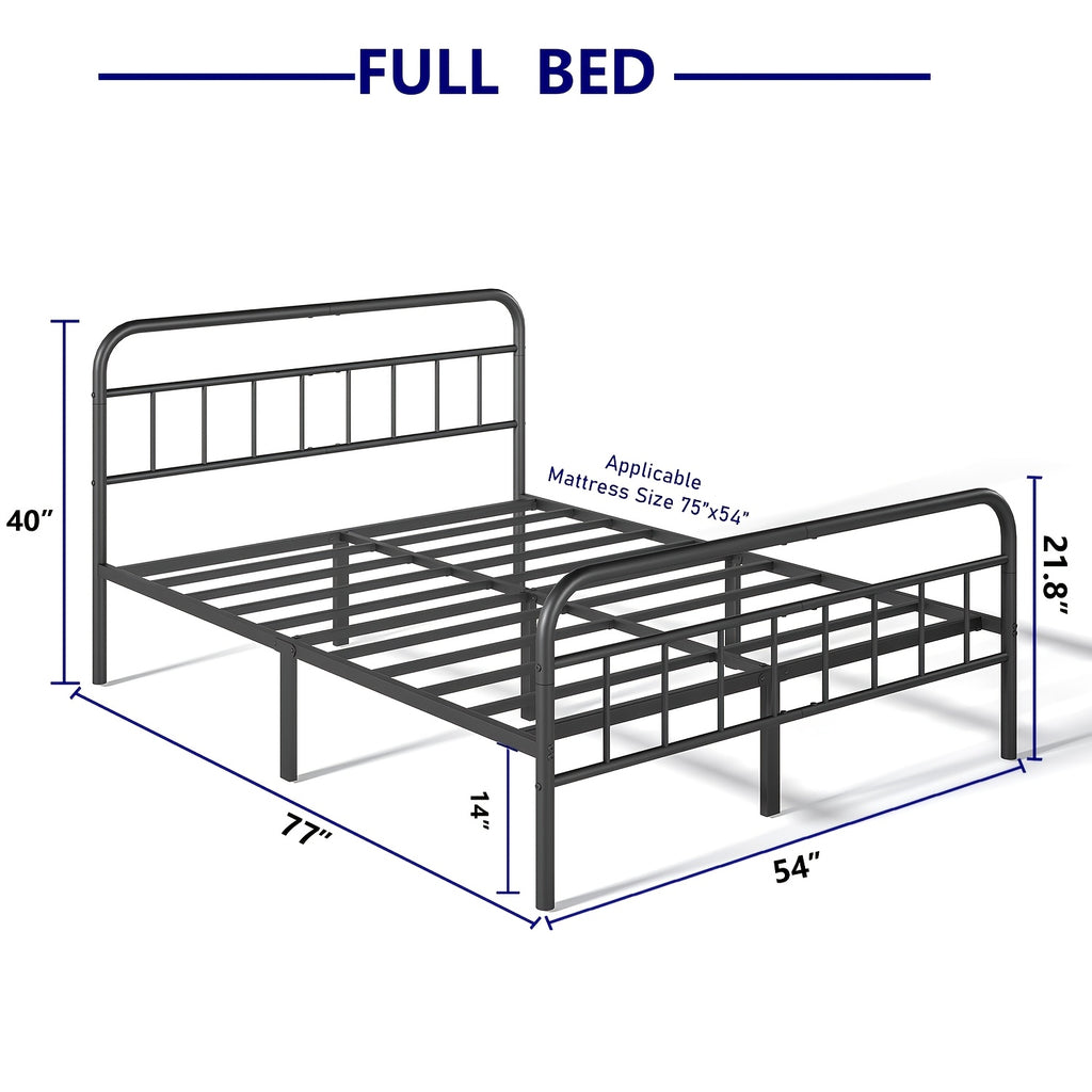 metal platform bed frame industrial style headboard - Temu