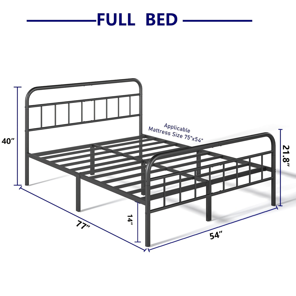 metal platform bed frame industrial style headboard - Temu