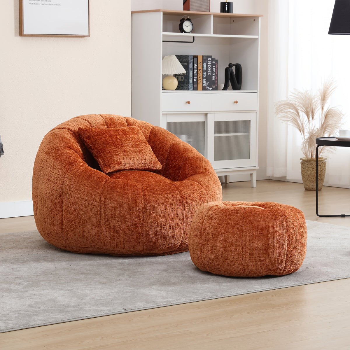 chenille round lazy   sofa chair   a - Temu