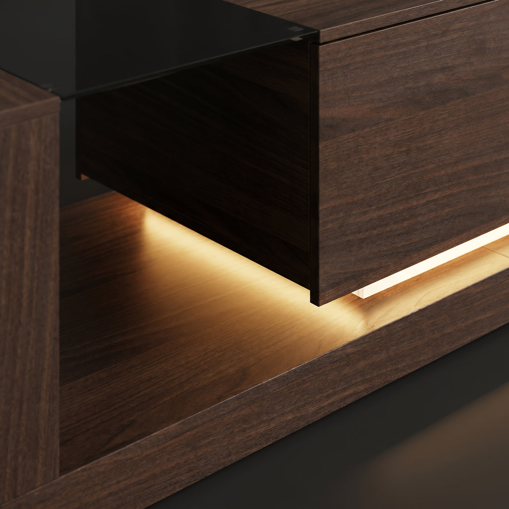 59 1 w modern coffee table adjustable led lights center - Temu