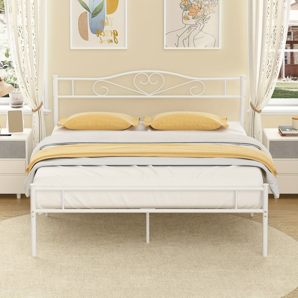 metal bed frame head   boards steel slats mattress - Temu