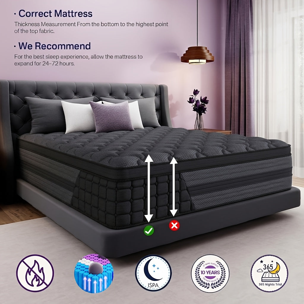 luxurious gel memory foam mattress hypoallergenic medium - Temu