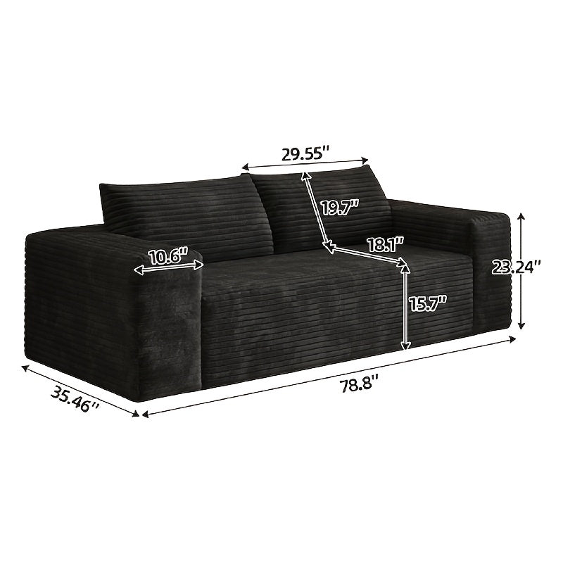 63 78 8 cloud loveseat sofa modern corduroy 2 seater couch - Temu
