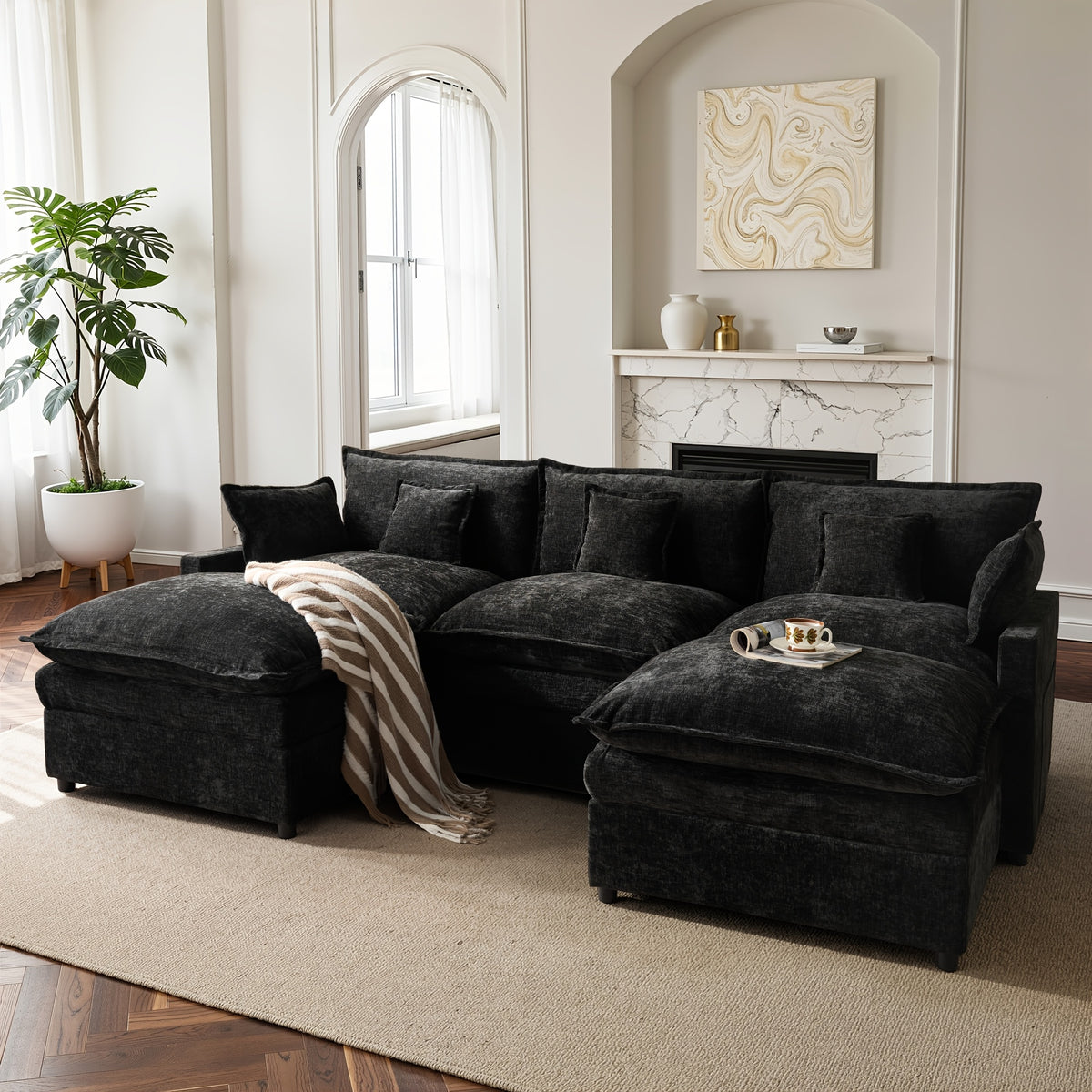 extra large u shaped modular sectional sofa foam cushioning - Temu