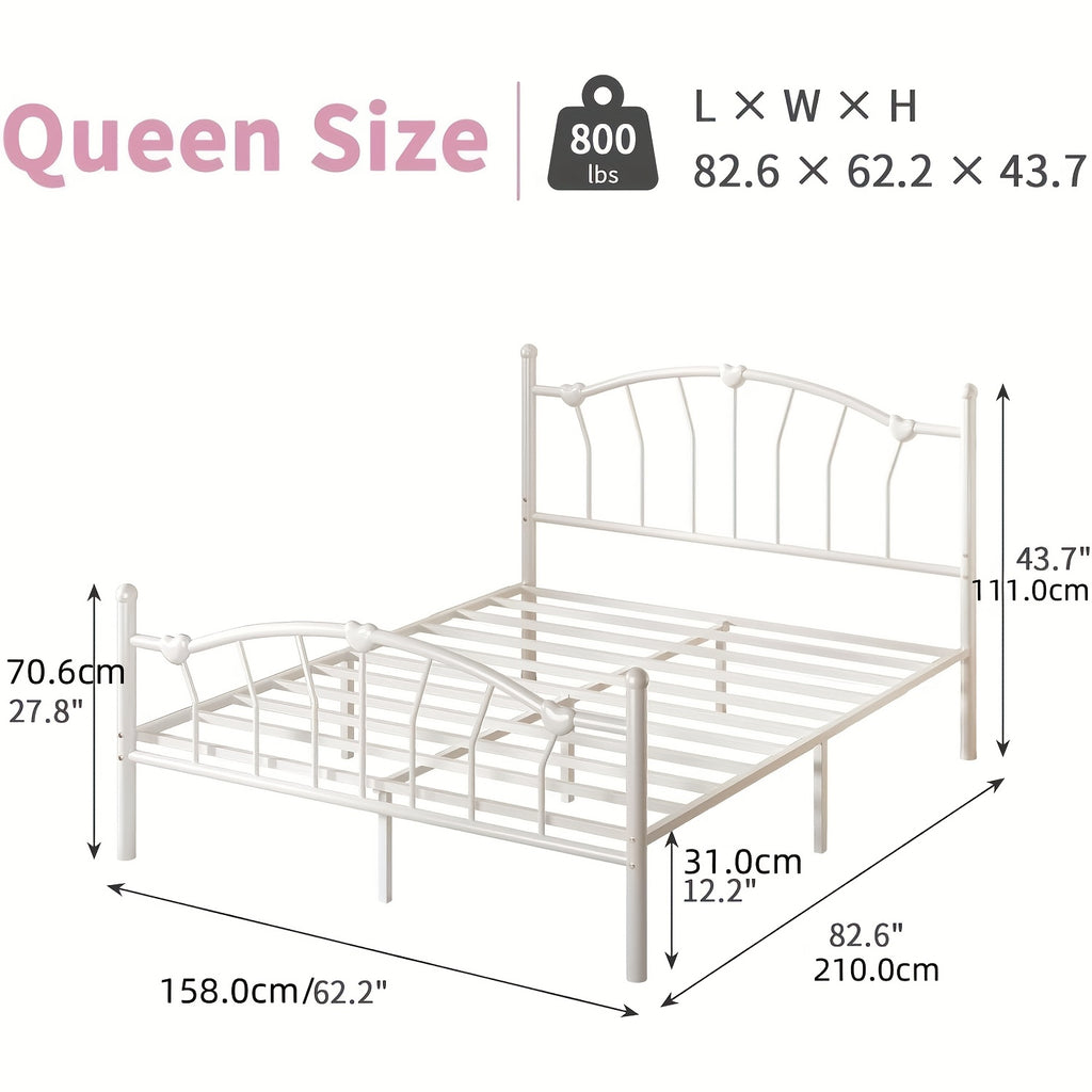 twin full queen size metal bed frame full bed frame - Temu