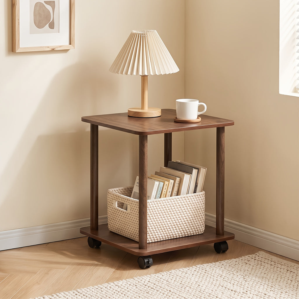 side table end table 2 tier storage shelf   legs - Temu