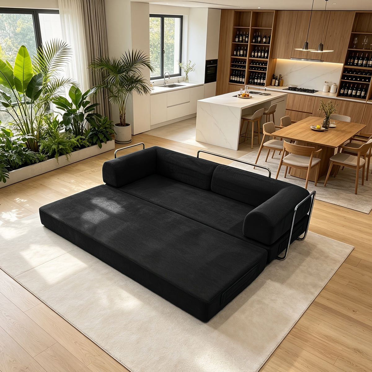 bag chair bed modern lazy sofa bed velvet chair - Temu