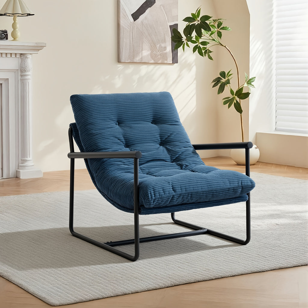 oversized corduroy accent lounge chair tufted thick padded - Temu