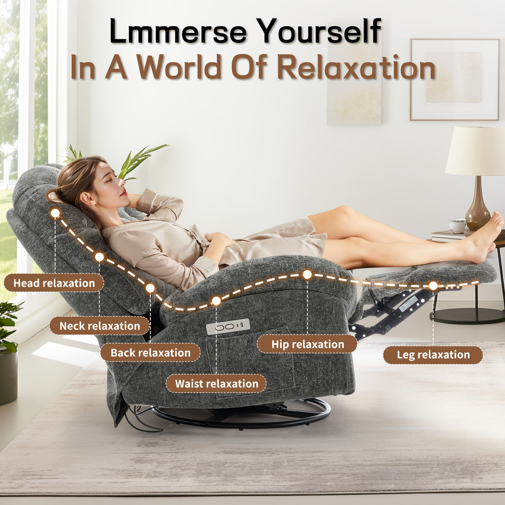 personal care armchair large 360 swivel rocking chair   - Temu