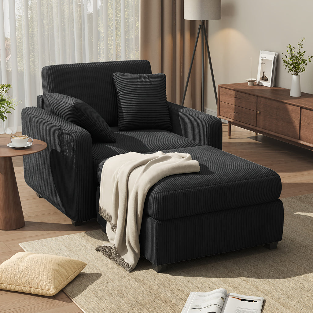 42 oversized chaise lounge chair indoor corduroy upholstered - Temu