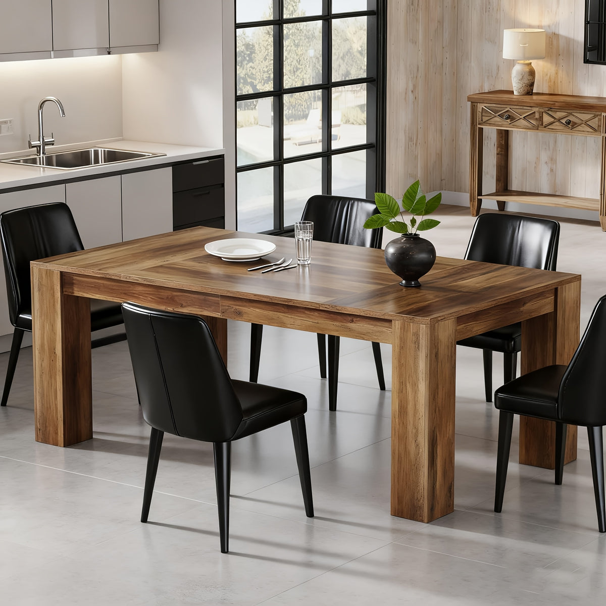 63 inch dining table 4 6 people rectangular kitchen dinner - Temu