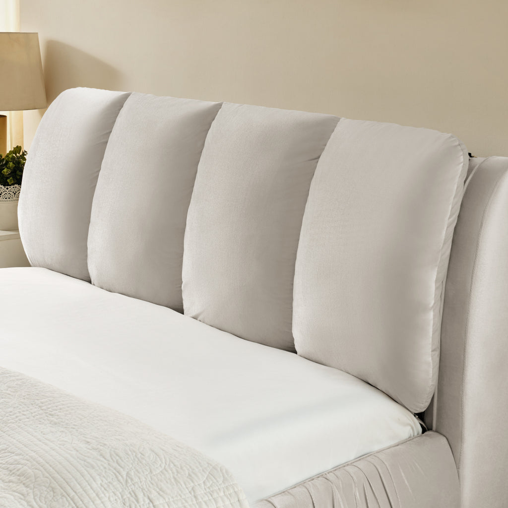 size upholstered bed frame modern minimalist style segmented - Temu