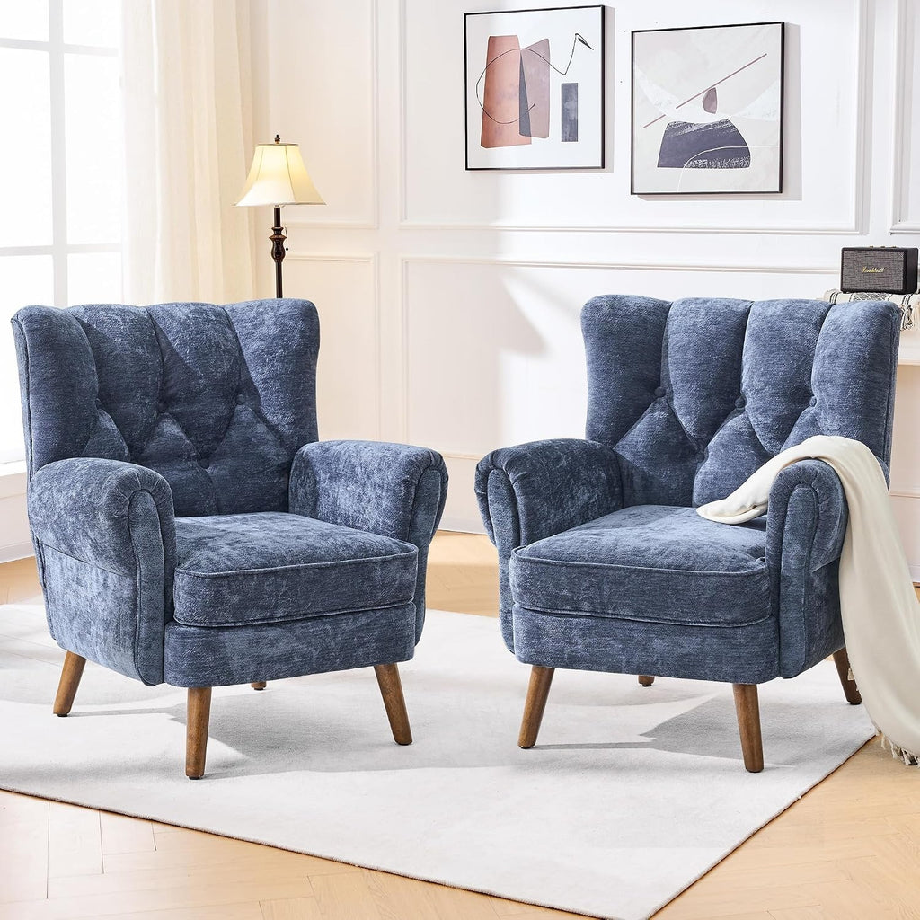 kitchen dining wingback accent chairs living room   - Temu