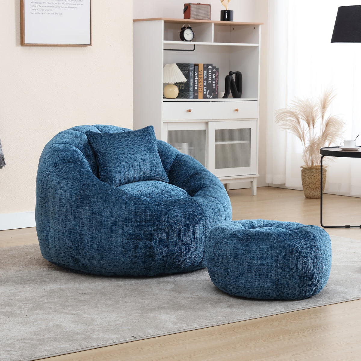 chenille round lazy   sofa chair   a - Temu