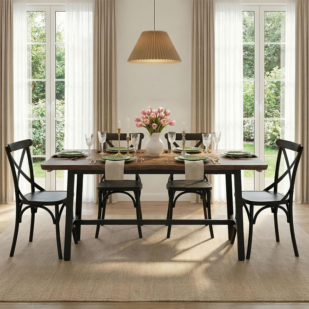 71 farmhouse dining table 6 people rectangular kitchen table - Temu