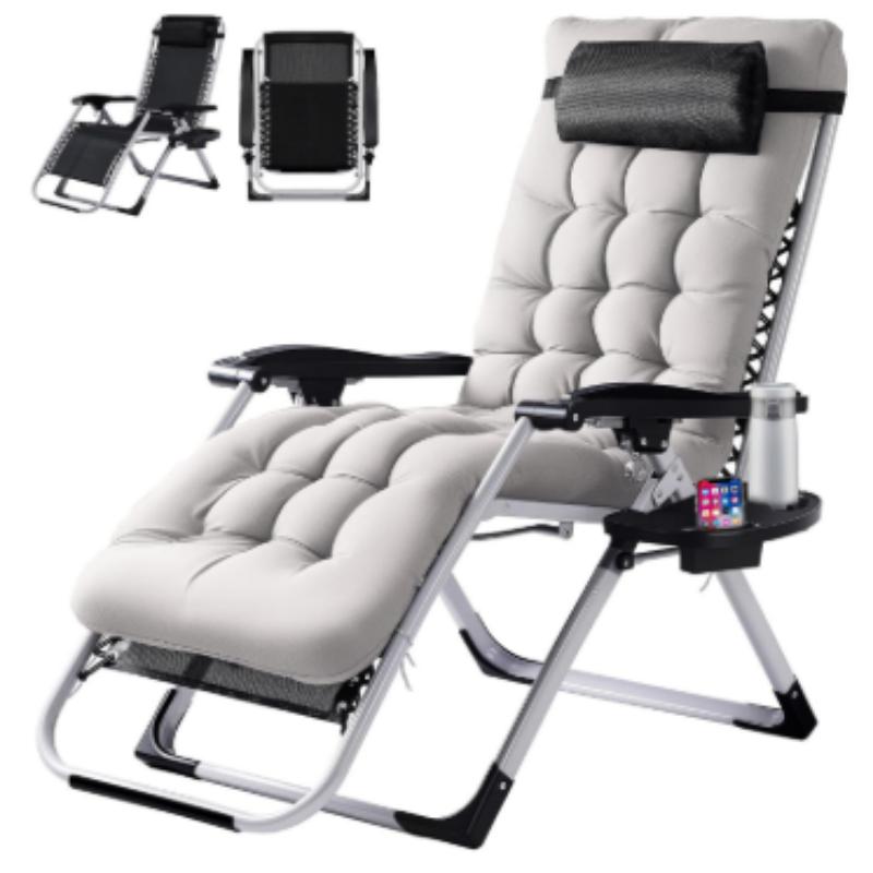 1pc zero gravity recliner foldable patio chair   cup - Temu