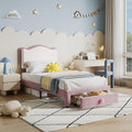 versatile scallop headboard twin bed frame storage drawer - Temu