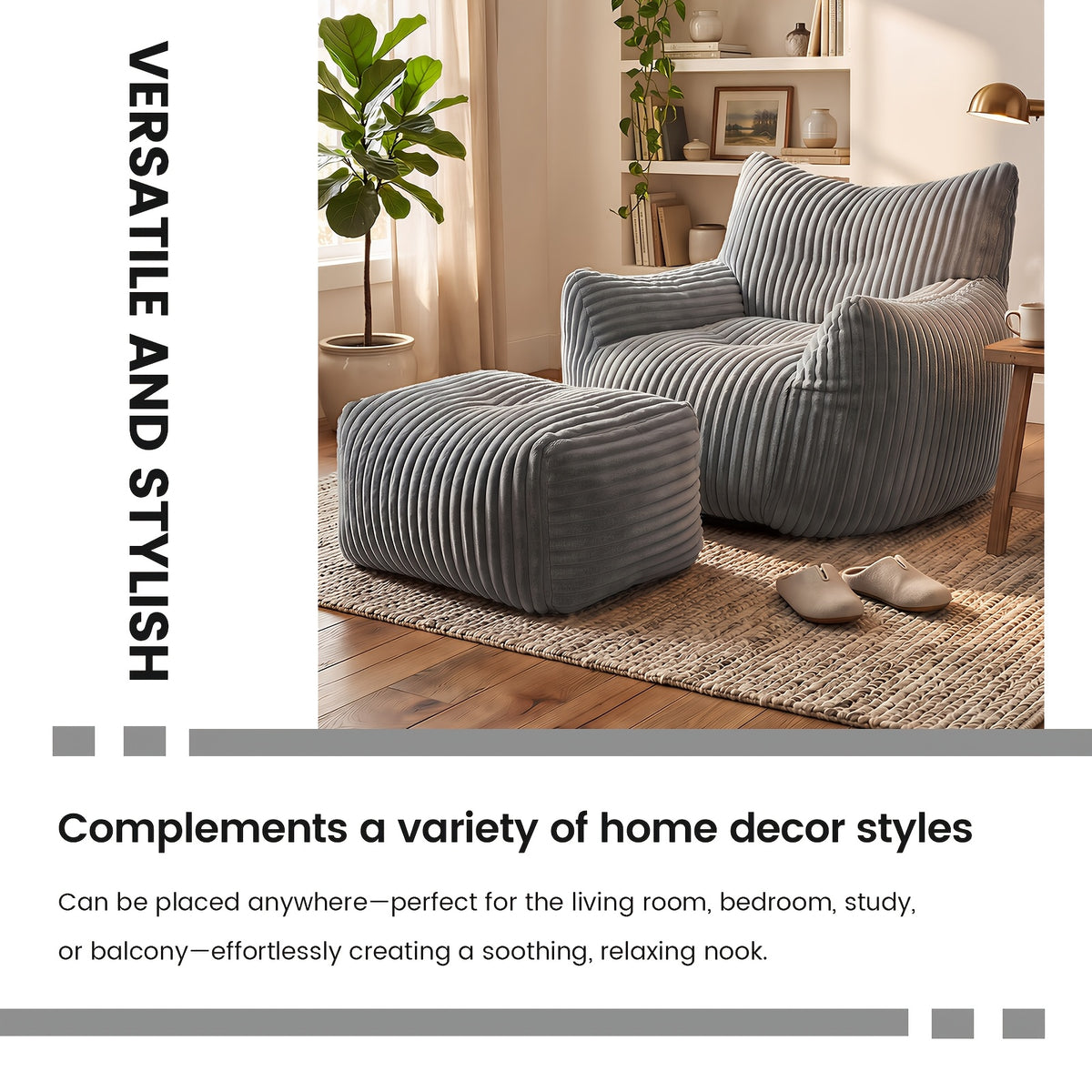 armchair footstool modern single sofa chair lounge - Temu
