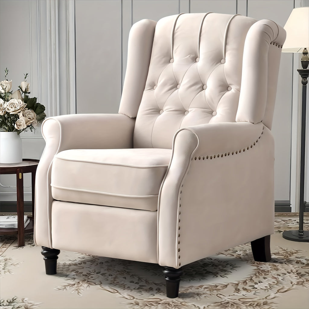 recliner chair fabric armchair push back recliner - Temu