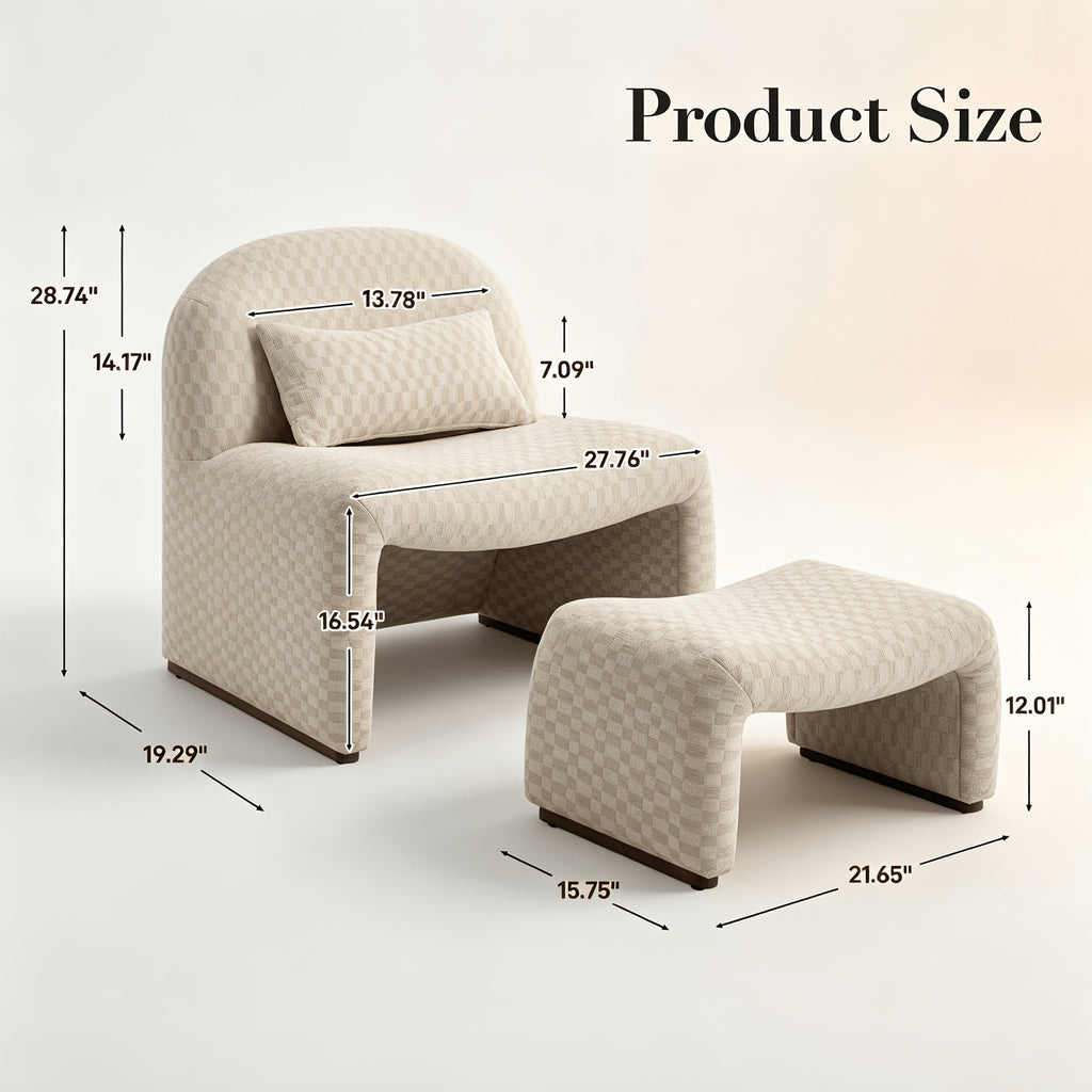 28 w checkered accent chair   set modern   - Temu