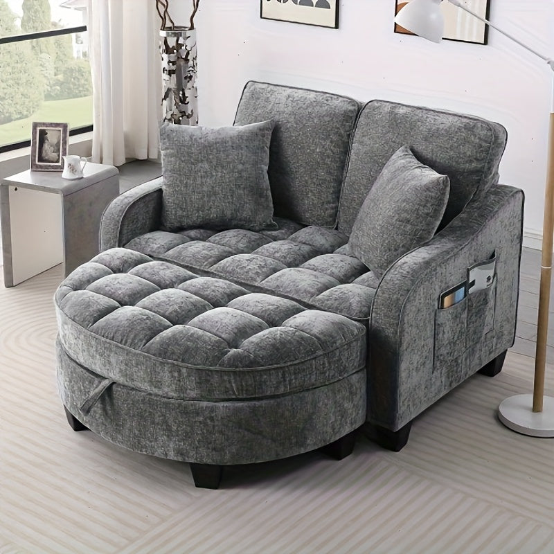 double sofa double sofa chaise longue irregular armrests - Temu